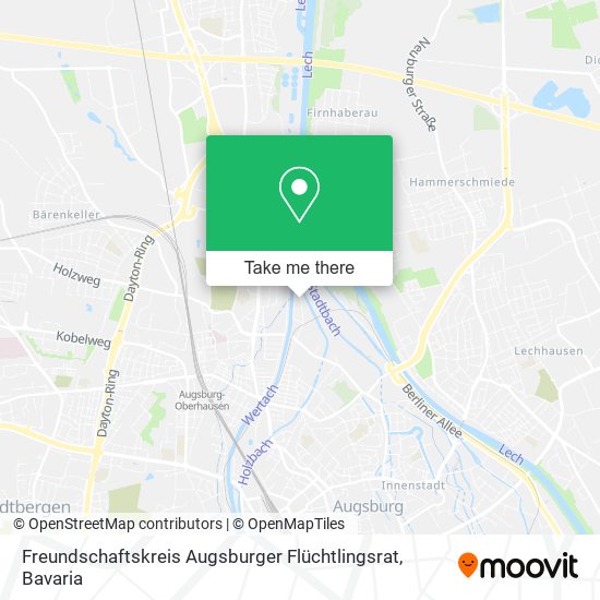 Freundschaftskreis Augsburger Flüchtlingsrat map