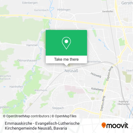Emmauskirche - Evangelisch-Lutherische Kirchengemeinde Neusäß map