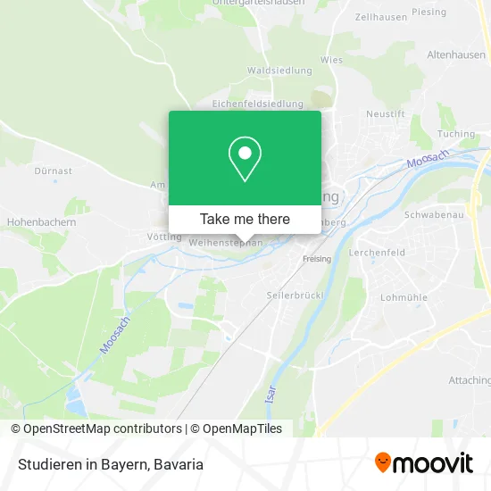 Карта Studieren in Bayern