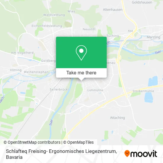 Карта Schlafteq Freising- Ergonomisches Liegezentrum