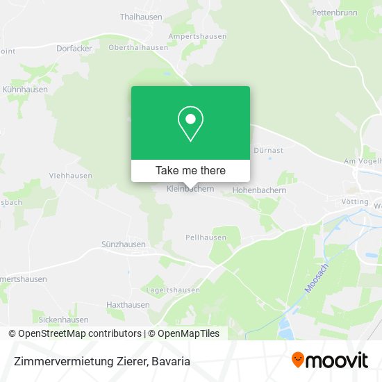 Карта Zimmervermietung Zierer