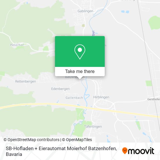 SB-Hofladen + Eierautomat Moierhof Batzenhofen map