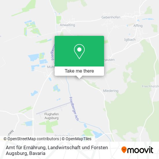 Amt für Ernährung, Landwirtschaft und Forsten Augsburg map