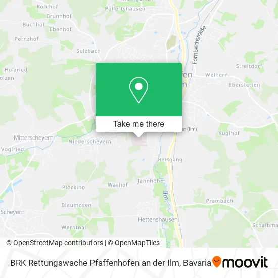 Карта BRK Rettungswache Pfaffenhofen an der Ilm