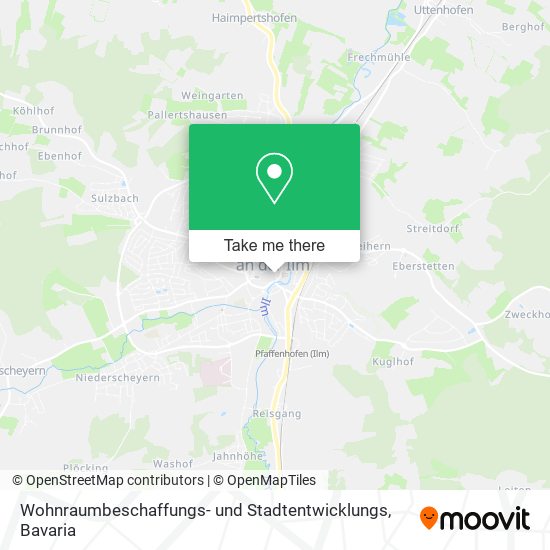 Wohnraumbeschaffungs- und Stadtentwicklungs map