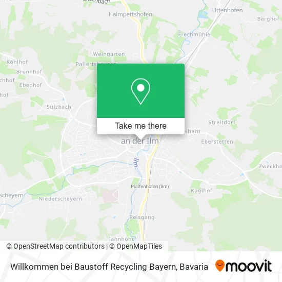 Карта Willkommen bei Baustoff Recycling Bayern