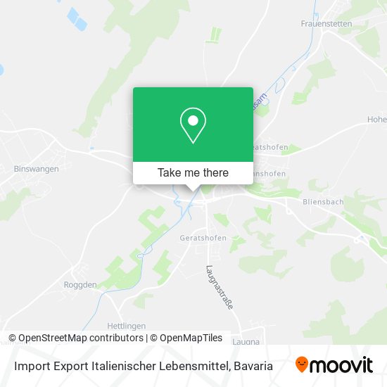 Import Export Italienischer Lebensmittel map