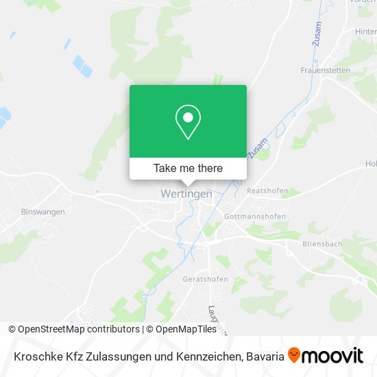 Kroschke Kfz Zulassungen und Kennzeichen map