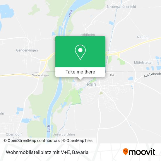 Карта Wohnmobilstellplatz mit V+E