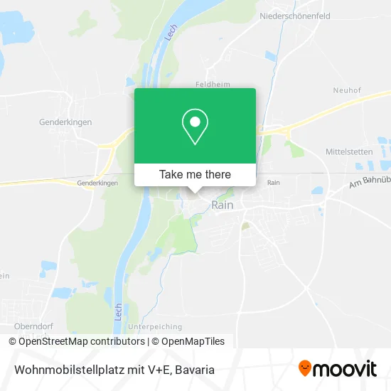 Карта Wohnmobilstellplatz mit V+E