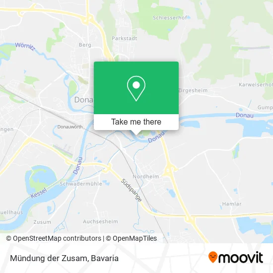 Карта Mündung der Zusam