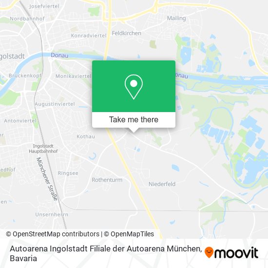 Autoarena Ingolstadt Filiale der Autoarena München map