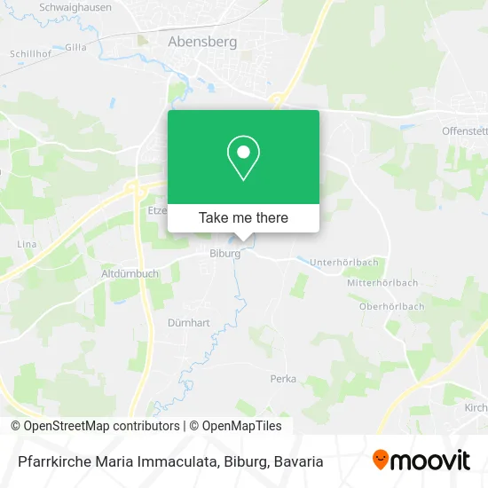 Карта Pfarrkirche Maria Immaculata, Biburg