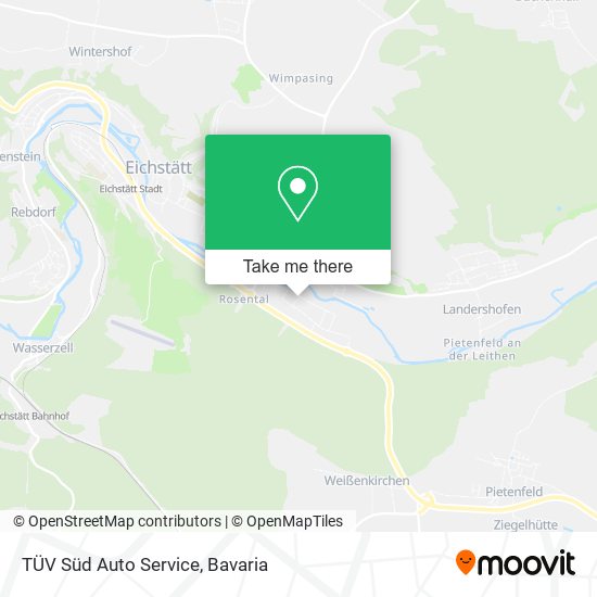 TÜV Süd Auto Service map