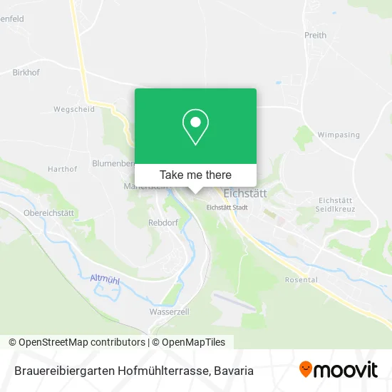Карта Brauereibiergarten Hofmühlterrasse