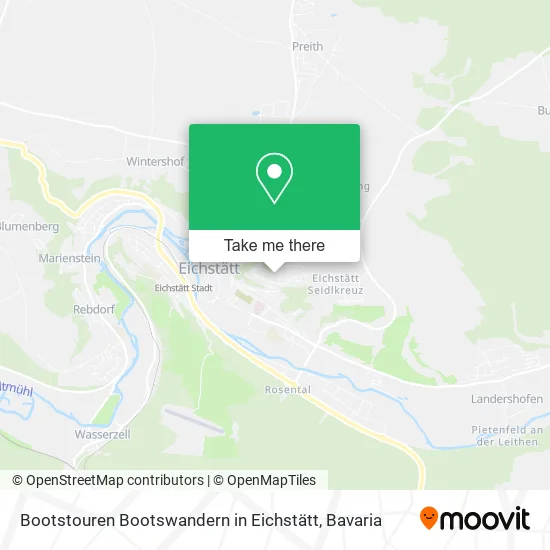 Карта Bootstouren Bootswandern in Eichstätt