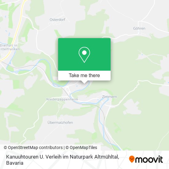 Kanuuhtouren U. Verleih im Naturpark Altmühltal map