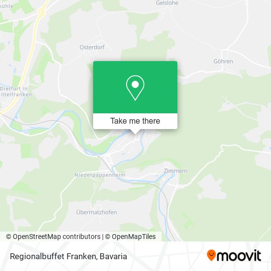 Regionalbuffet Franken map