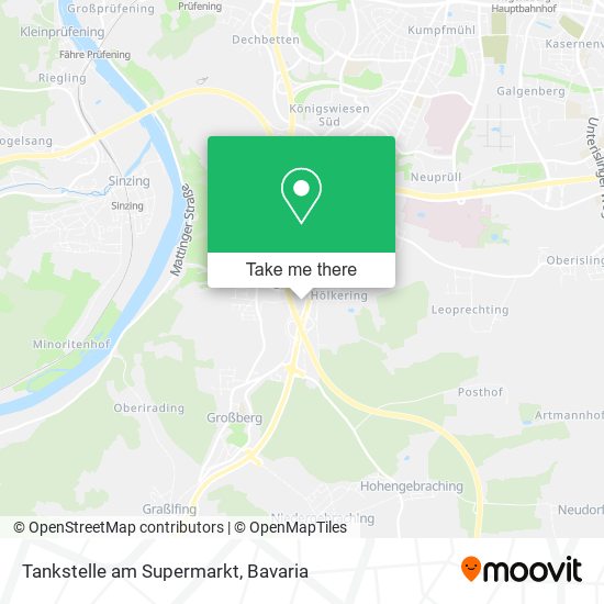 Tankstelle am Supermarkt map
