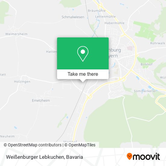 Weißenburger Lebkuchen map