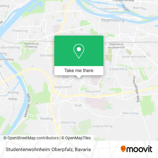 Карта Studentenwohnheim Oberpfalz