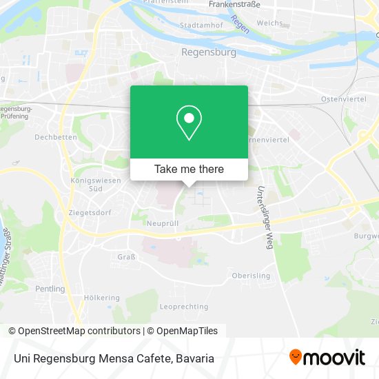 Uni Regensburg Mensa Cafete map