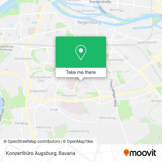 Konzertbüro Augsburg map