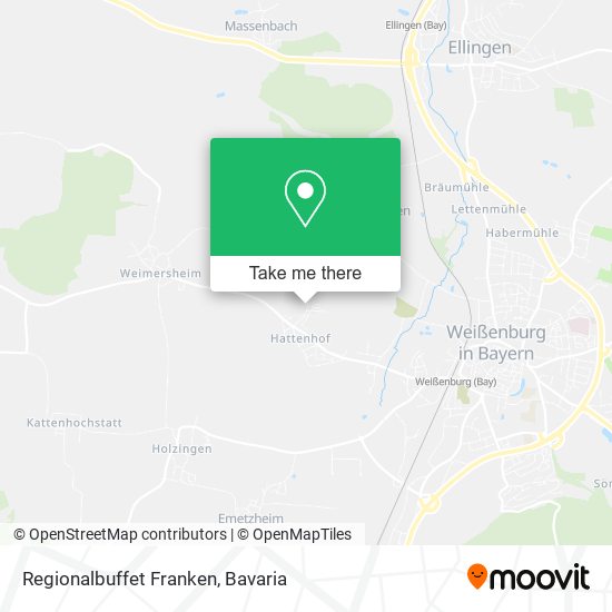 Regionalbuffet Franken map