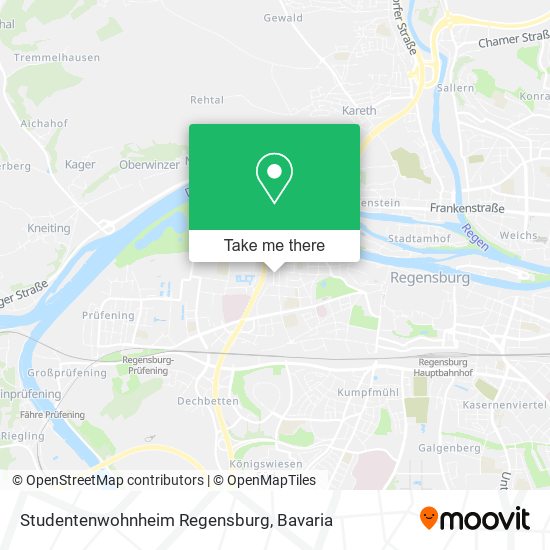 Studentenwohnheim Regensburg map