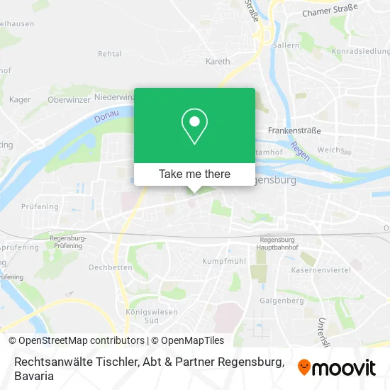 Карта Rechtsanwälte Tischler, Abt & Partner Regensburg