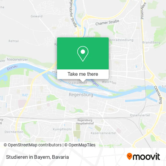 Карта Studieren in Bayern