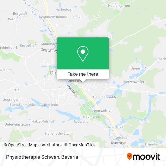 Physiotherapie Schwan map