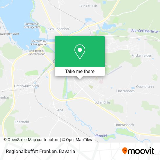 Regionalbuffet Franken map