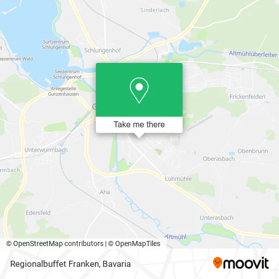 Карта Regionalbuffet Franken