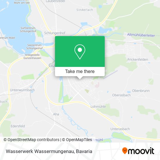 Wasserwerk Wassermungenau map