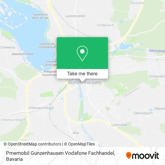 Карта Pmemobil Gunzenhausen Vodafone Fachhandel