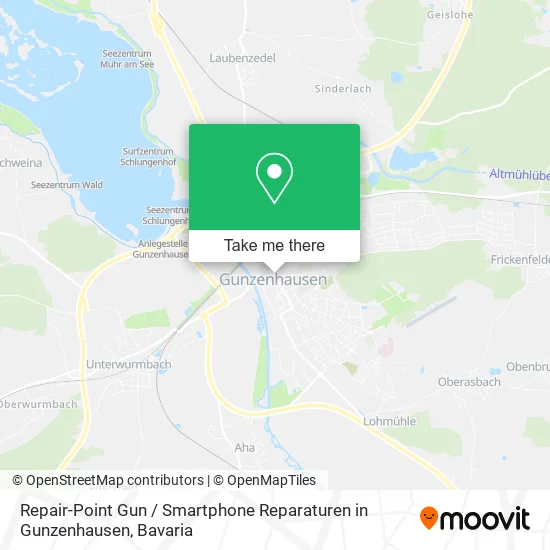 Карта Repair-Point Gun / Smartphone Reparaturen in Gunzenhausen