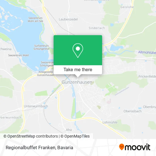 Regionalbuffet Franken map