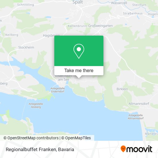 Regionalbuffet Franken map