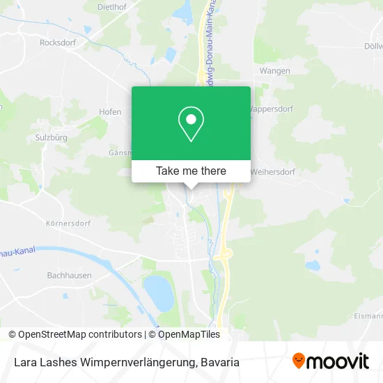 Карта Lara Lashes Wimpernverlängerung