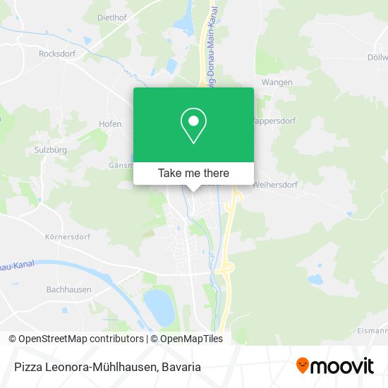 Pizza Leonora-Mühlhausen map