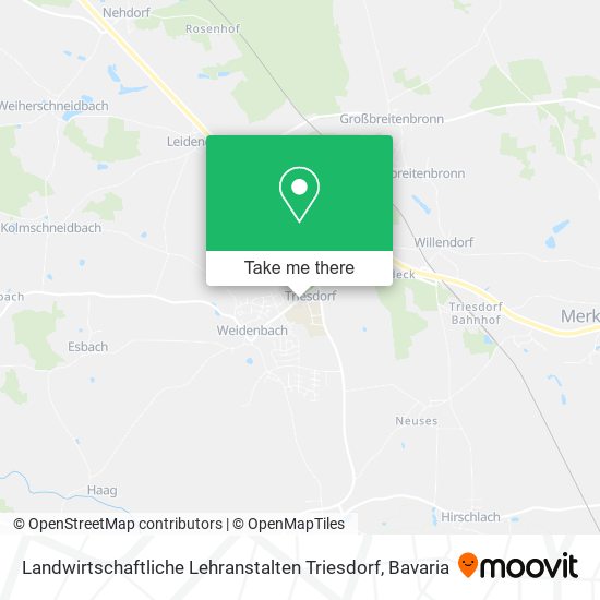 Landwirtschaftliche Lehranstalten Triesdorf map