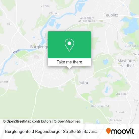 Карта Burglengenfeld Regensburger Straße 58