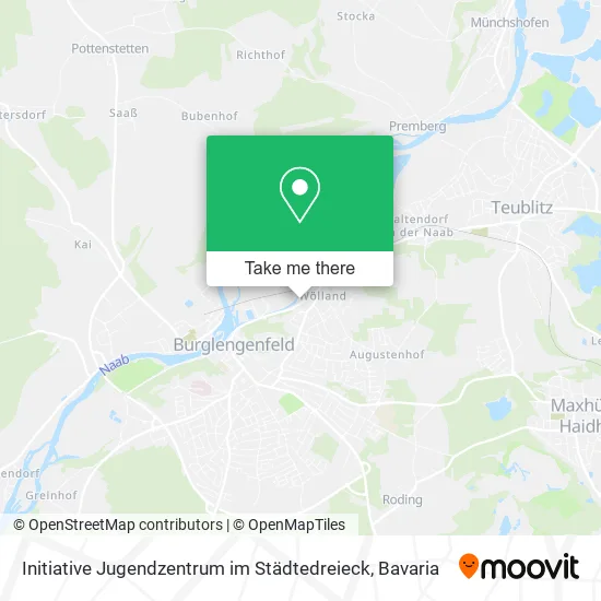 Карта Initiative Jugendzentrum im Städtedreieck