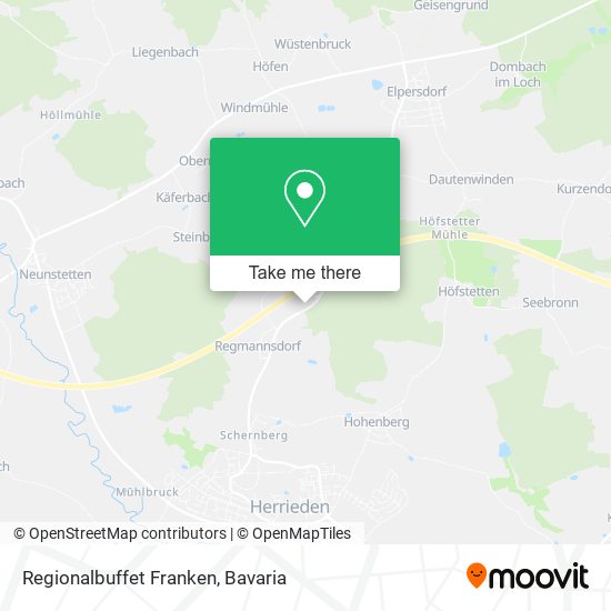 Regionalbuffet Franken map