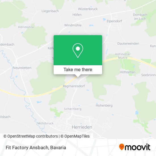 Fit Factory Ansbach map