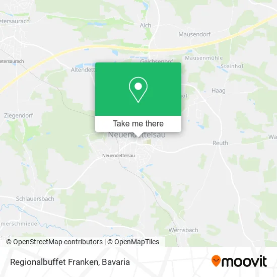 Карта Regionalbuffet Franken