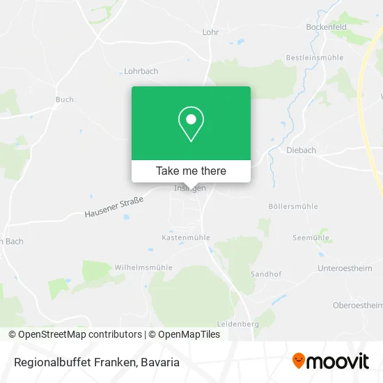 Карта Regionalbuffet Franken