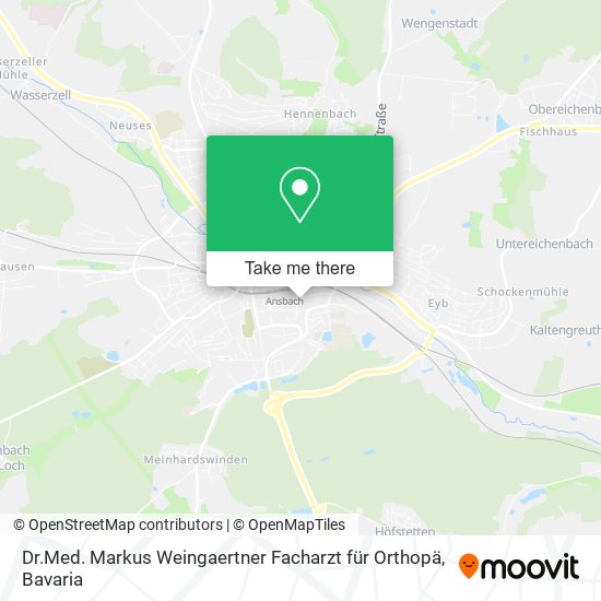 Dr.Med. Markus Weingaertner Facharzt für Orthopä map