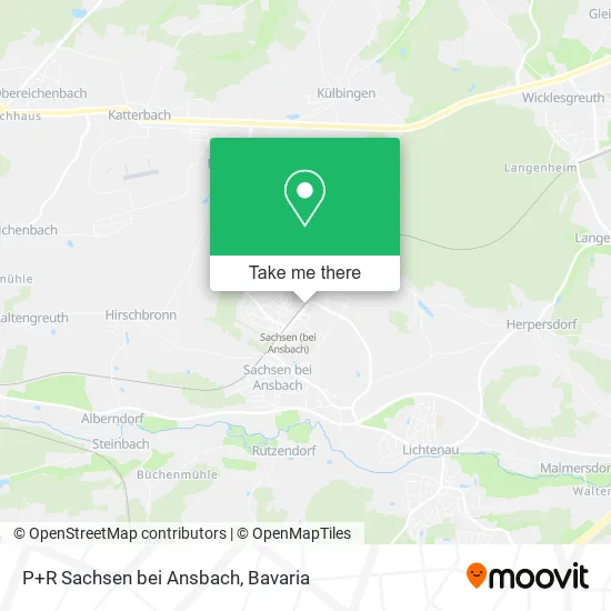Карта P+R Sachsen bei Ansbach